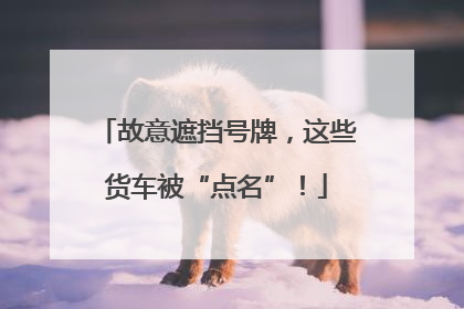 故意遮挡号牌，这些货车被“点名”！