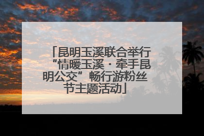 昆明玉溪联合举行“情暖玉溪・牵手昆明公交”畅行游粉丝节主题活动