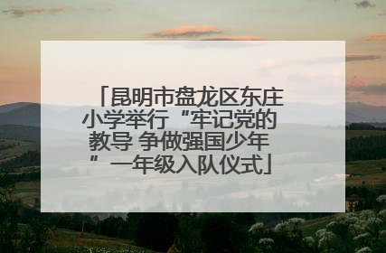 昆明市盘龙区东庄小学举行“牢记党的教导 争做强国少年”一年级入队仪式