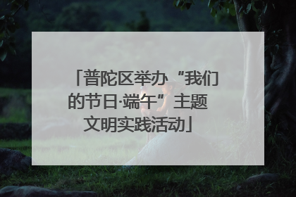 普陀区举办“我们的节日·端午”主题文明实践活动