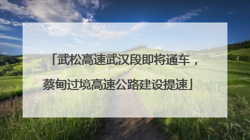武松高速武汉段即将通车，蔡甸过境高速公路建设提速