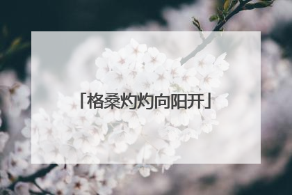 格桑灼灼向阳开
