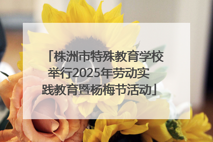 株洲市特殊教育学校举行2025年劳动实践教育暨杨梅节活动