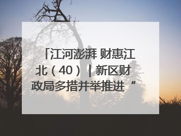 江河澎湃 财惠江北（40）｜新区财政局多措并举推进“一卡通”管理 保障惠民惠农补贴精准高效发放