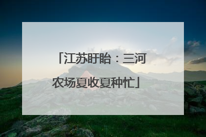 江苏盱眙：三河农场夏收夏种忙