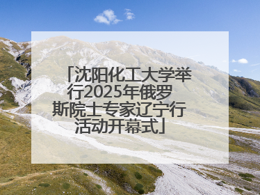 沈阳化工大学举行2025年俄罗斯院士专家辽宁行活动开幕式