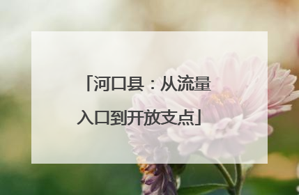 河口县：从流量入口到开放支点
