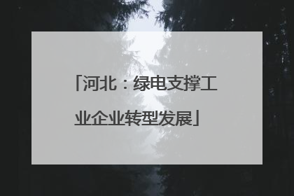 河北：绿电支撑工业企业转型发展