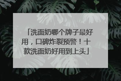 洗面奶哪个牌子最好用，口碑炸裂预警！十款洗面奶好用到上头