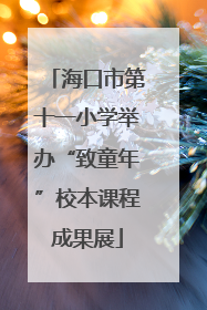 海口市第十一小学举办“致童年”校本课程成果展