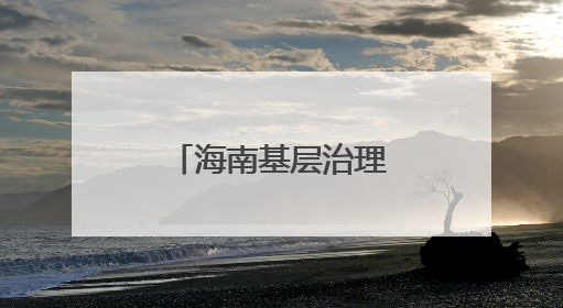 海南基层治理研究院揭牌