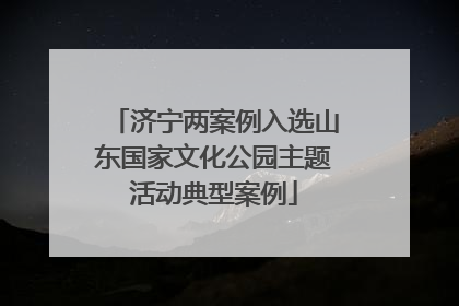 济宁两案例入选山东国家文化公园主题活动典型案例