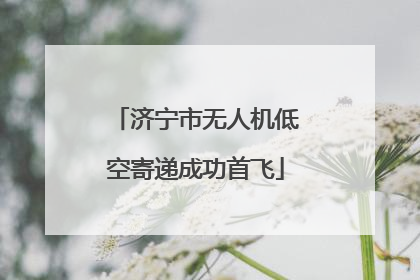 济宁市无人机低空寄递成功首飞