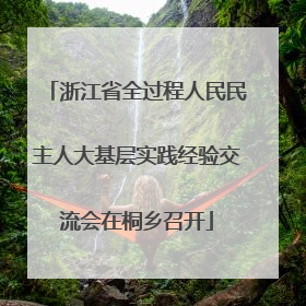 浙江省全过程人民民主人大基层实践经验交流会在桐乡召开
