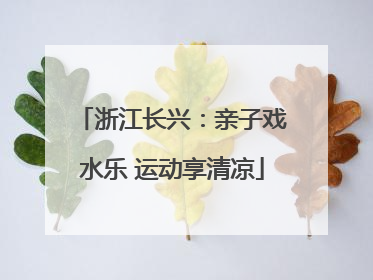 浙江长兴：亲子戏水乐 运动享清凉