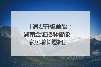 消费升级前瞻：湖南金证把脉智能家居增长逻辑