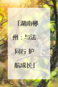 湖南郴州：与法同行 护航成长