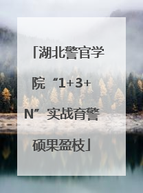 湖北警官学院“1+3+N”实战育警硕果盈枝