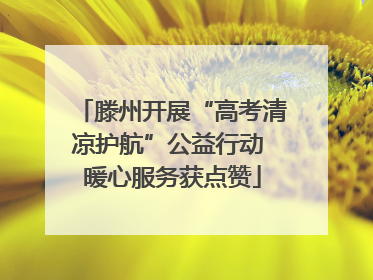 滕州开展“高考清凉护航”公益行动 暖心服务获点赞