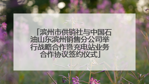 滨州市供销社与中国石油山东滨州销售分公司举行战略合作暨充电站业务合作协议签约仪式