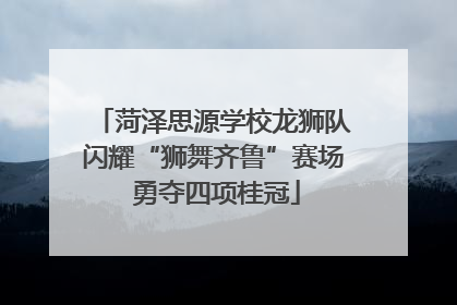 菏泽思源学校龙狮队闪耀“狮舞齐鲁”赛场 勇夺四项桂冠