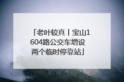 老叶较真丨宝山1604路公交车增设两个临时停靠站