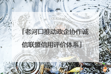老河口推动政企协作诚信联盟信用评价体系