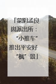 蒙阴孟良崮派出所：“小推车”推出平安好“枫”景