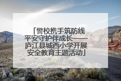 警校携手筑防线 平安守护伴成长——庐江县城西小学开展安全教育主题活动