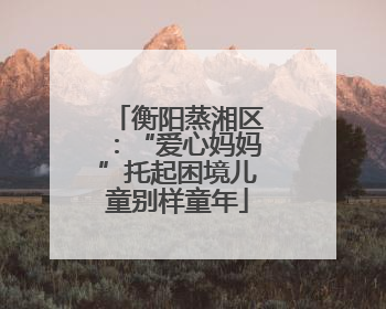 衡阳蒸湘区：“爱心妈妈”托起困境儿童别样童年