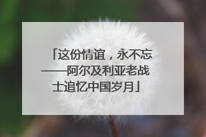 这份情谊，永不忘——阿尔及利亚老战士追忆中国岁月