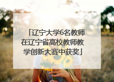 辽宁大学6名教师在辽宁省高校教师教学创新大赛中获奖