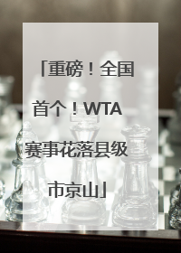 重磅！全国首个！WTA赛事花落县级市京山