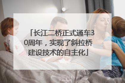 长江二桥正式通车30周年，实现了斜拉桥建设技术的自主化