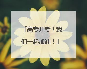 高考开考！我们一起加油！