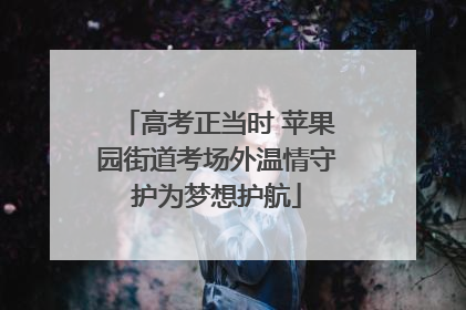 高考正当时 苹果园街道考场外温情守护为梦想护航