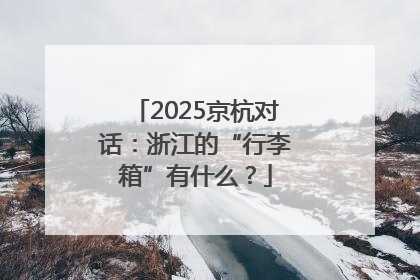 2025京杭对话：浙江的“行李箱”有什么？