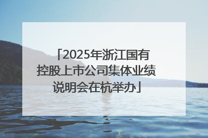 2025年浙江国有控股上市公司集体业绩说明会在杭举办