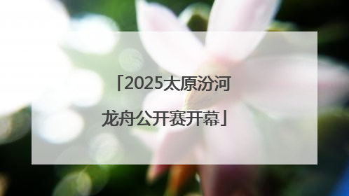 2025太原汾河龙舟公开赛开幕
