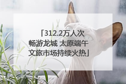 312.2万人次畅游龙城 太原端午文旅市场持续火热