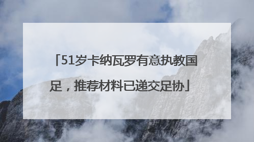 51岁卡纳瓦罗有意执教国足，推荐材料已递交足协
